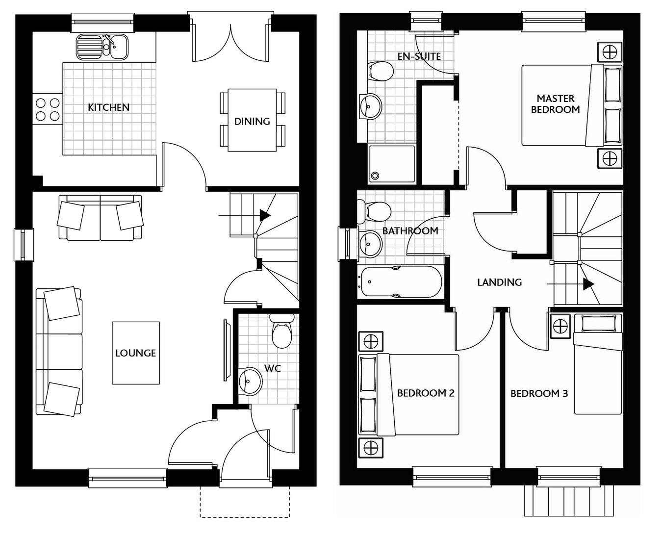 Plot 61 The Hazel, Hoggan Park, Brecon floorplan
