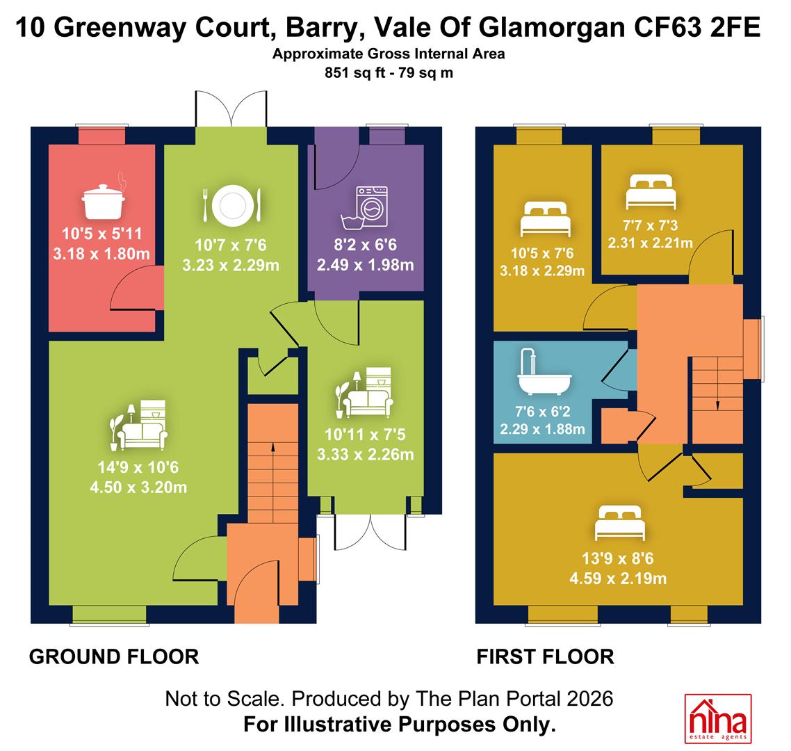 10, Greenway Court, Barry floorplan