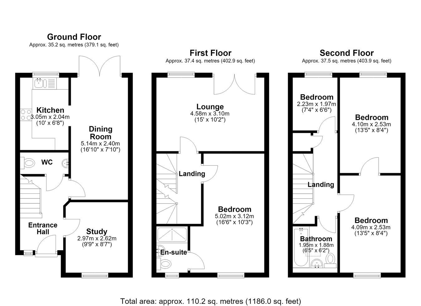 44, Aspen Drive, Dover floorplan