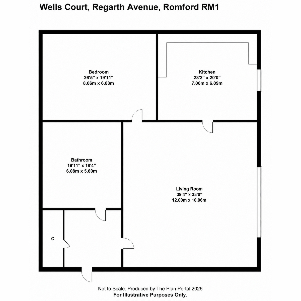 Flat Flat 16, Wells Court, Regarth Avenue, Romford floorplan