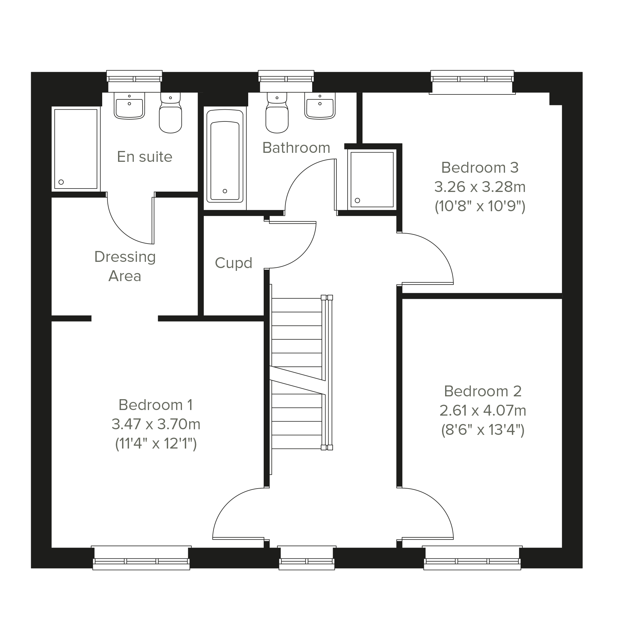 174, Jervis Close, Eye floorplan