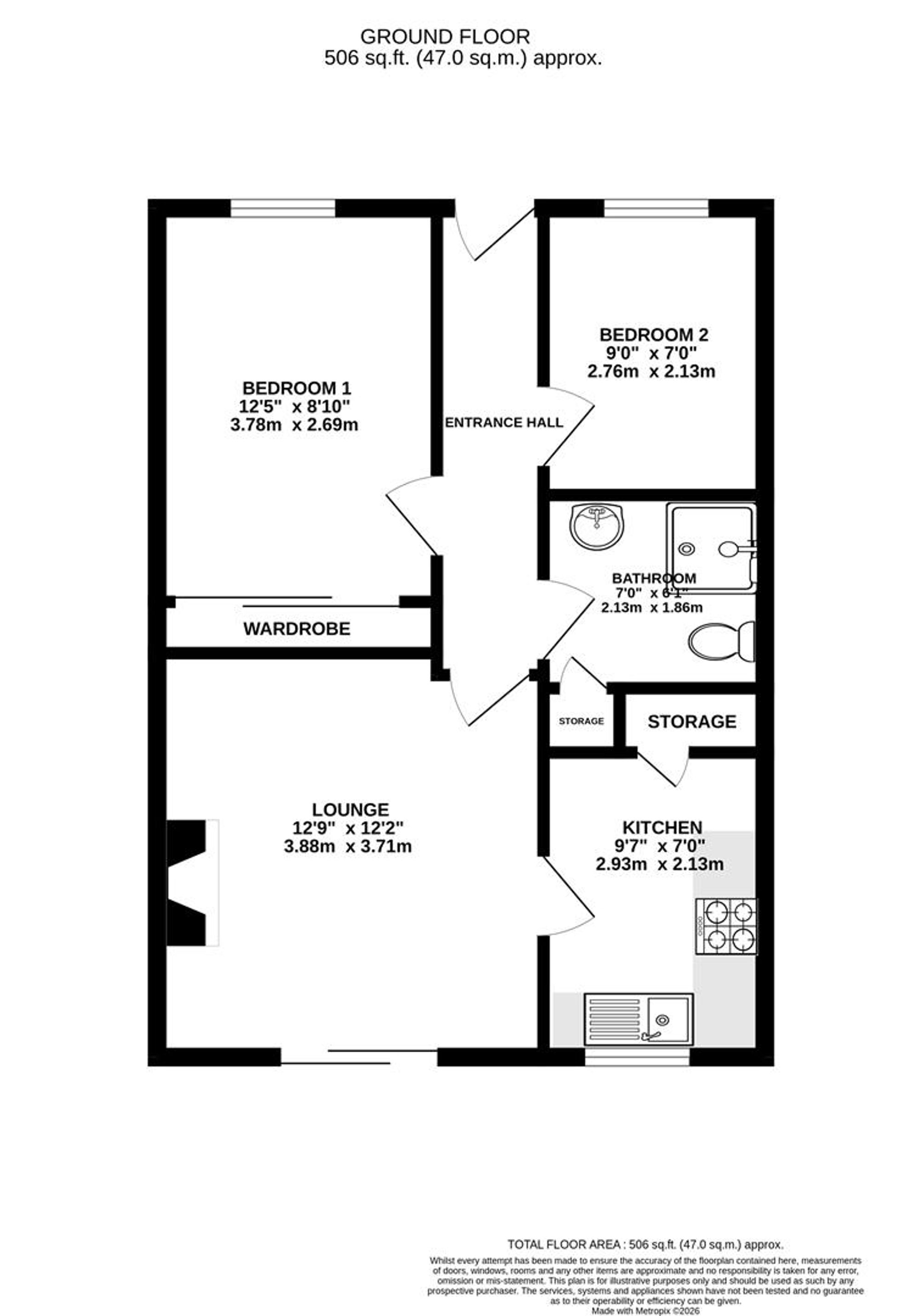11, Rednall Close, Chesterfield floorplan