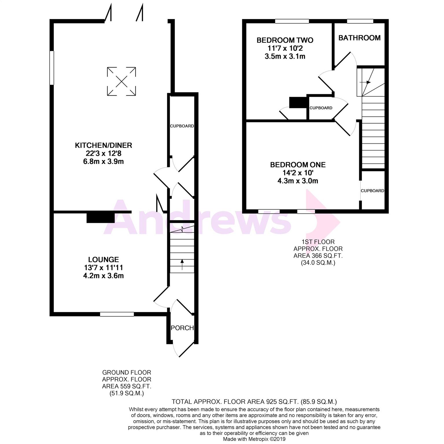 2 Bedrooms Terraced house for sale in Dundrey Crescent, Merstham, Redhill RH1