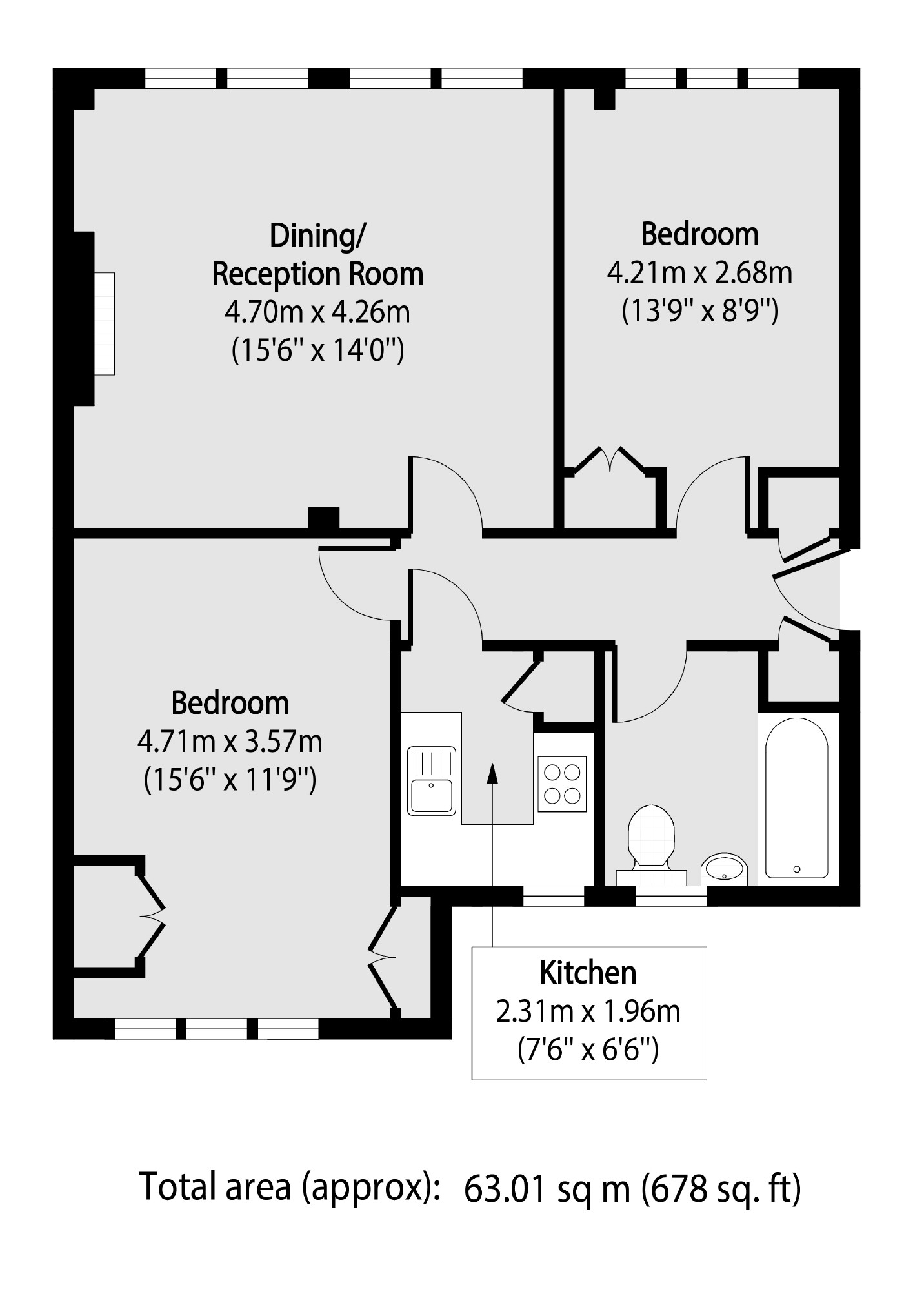 Flat 5, 24, Hyde Park Square, London floorplan