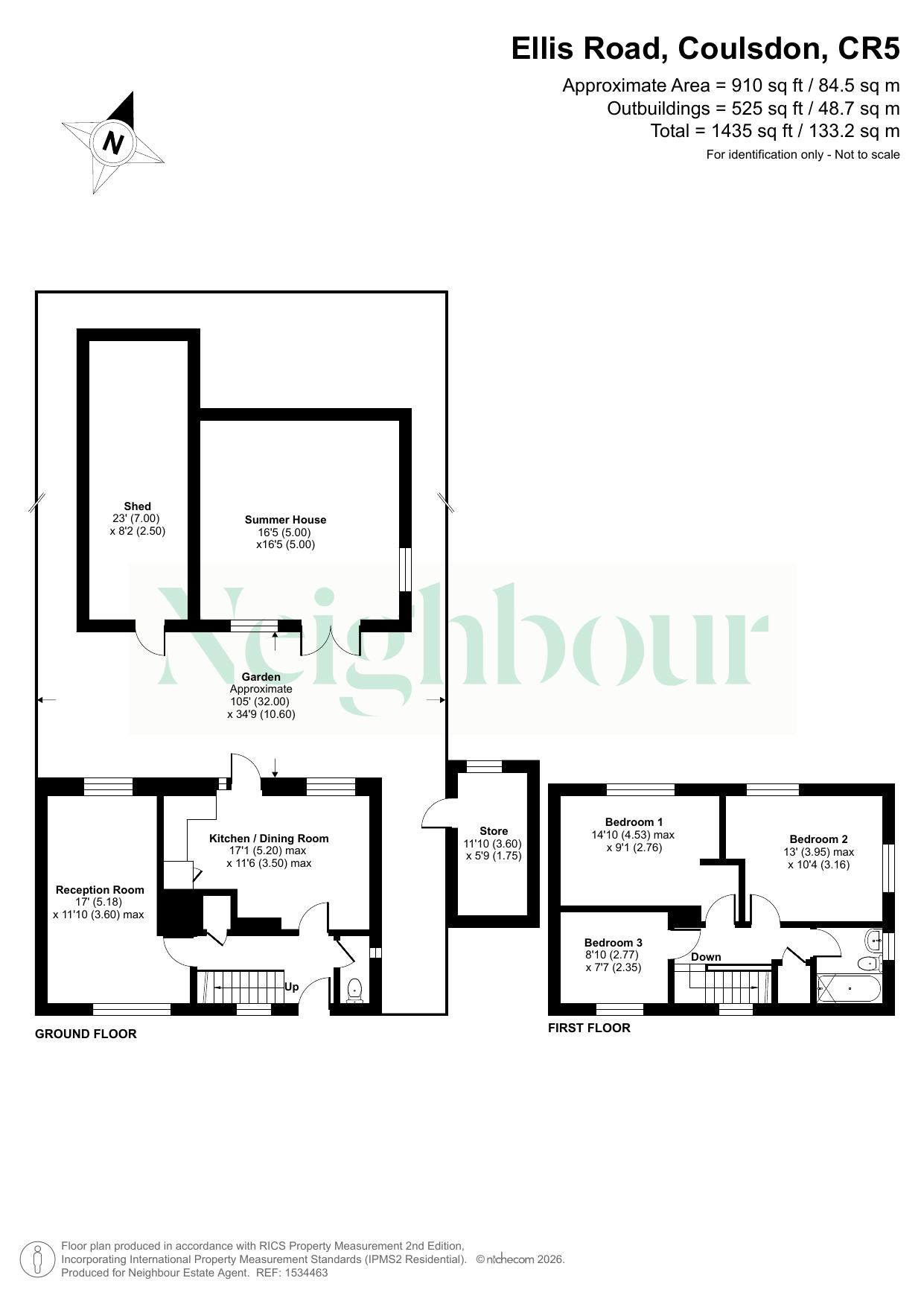 64, Ellis Road, Coulsdon floorplan