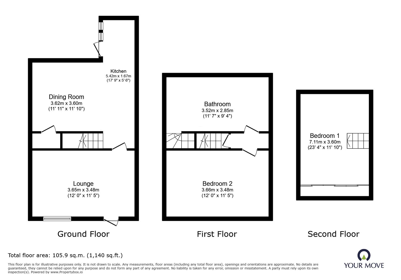 6, Gladstone Street, Derbyshire floorplan