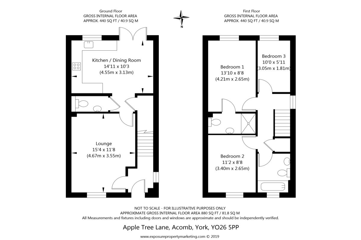 3 Bedrooms Terraced house for sale in Apple Tree Lane, Off Beckfield Lane, York YO26