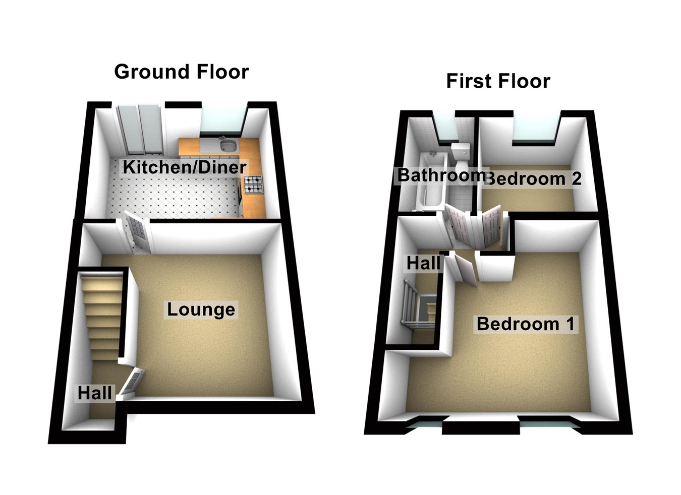 2 Bedrooms Terraced house for sale in Eastfield Close, Townhill, Swansea SA1