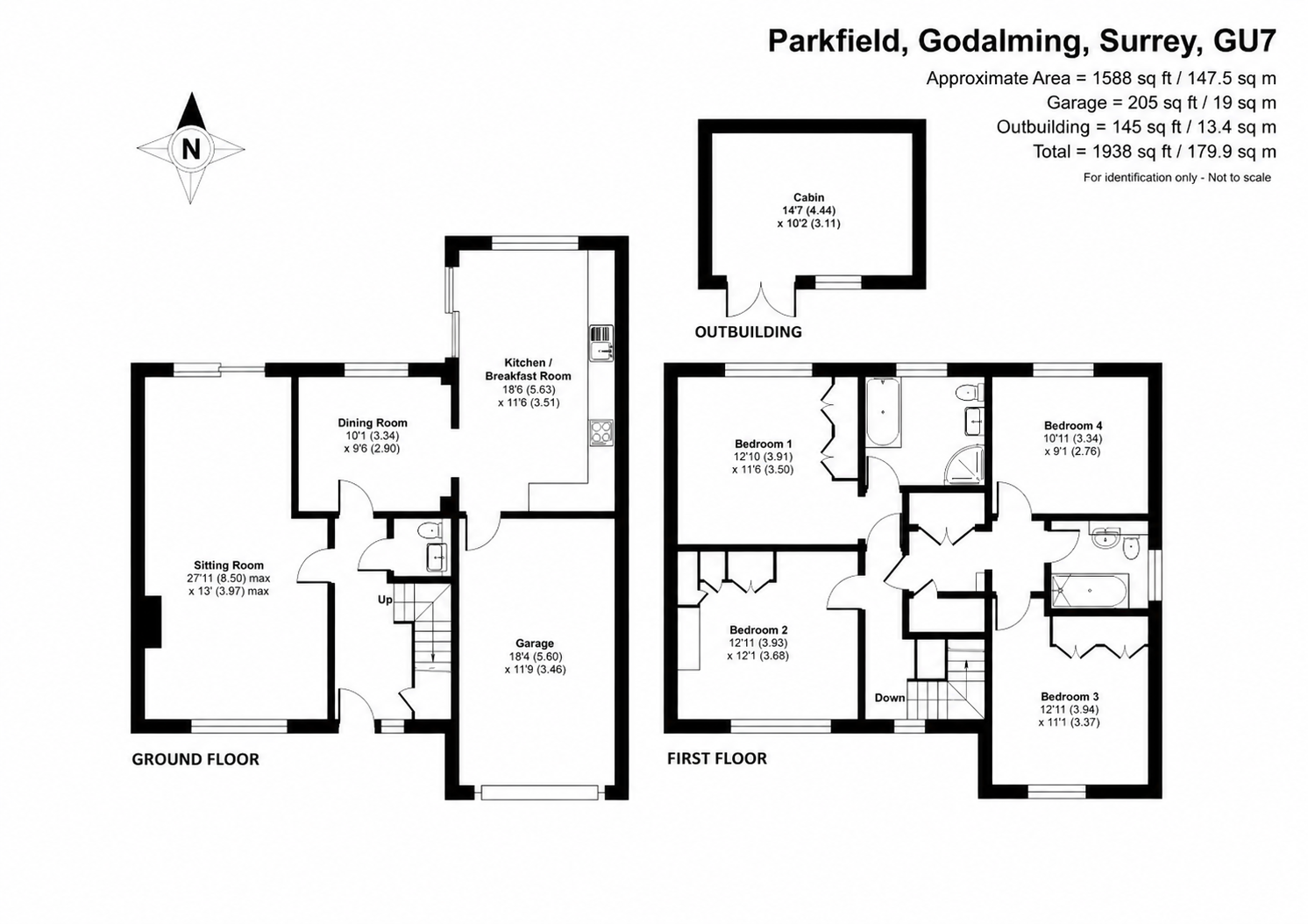 17, Parkfield, Godalming floorplan