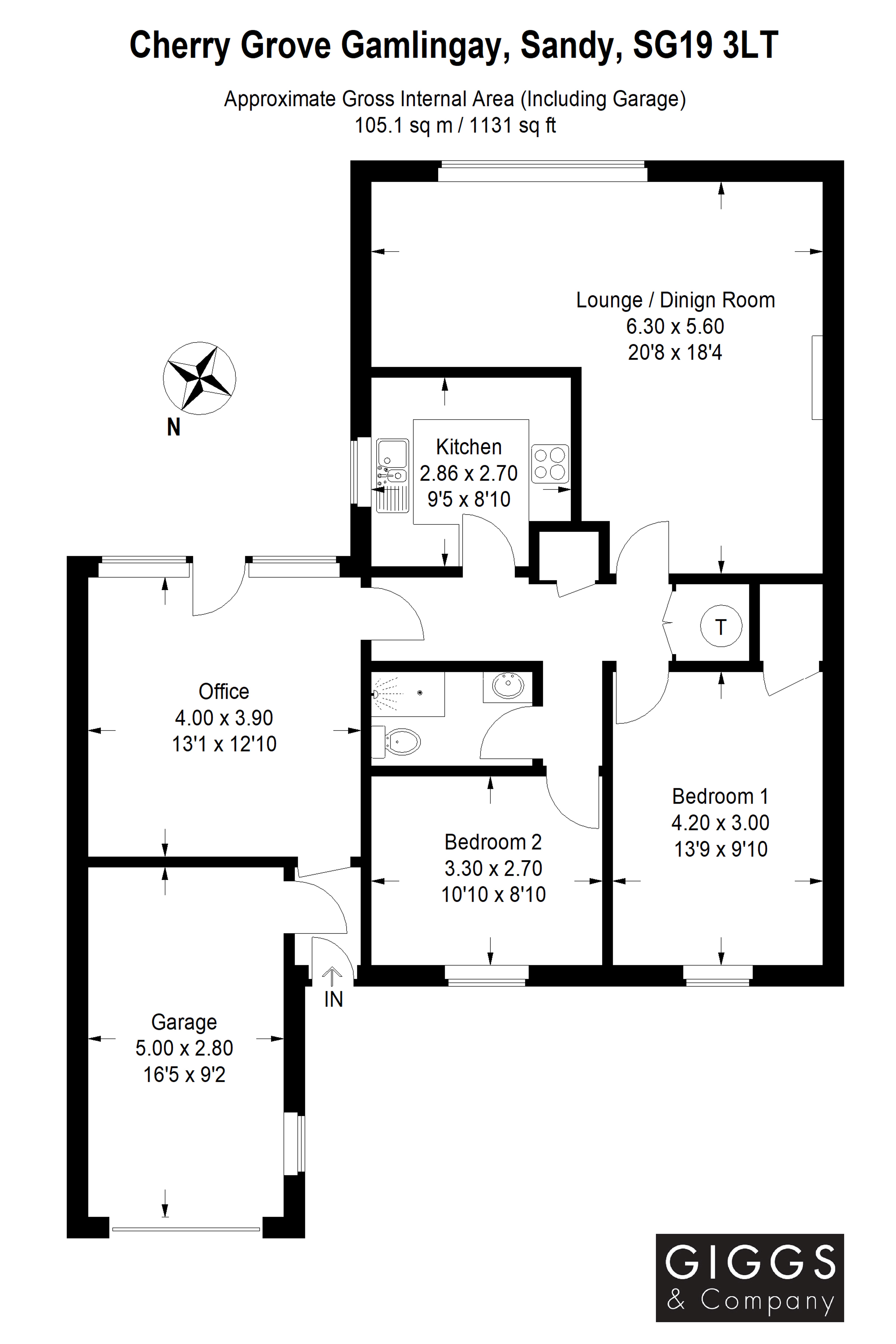 2 Bedrooms Semi-detached bungalow for sale in Cherry Grove, Gamlingay, Sandy, Cambridgeshire SG19