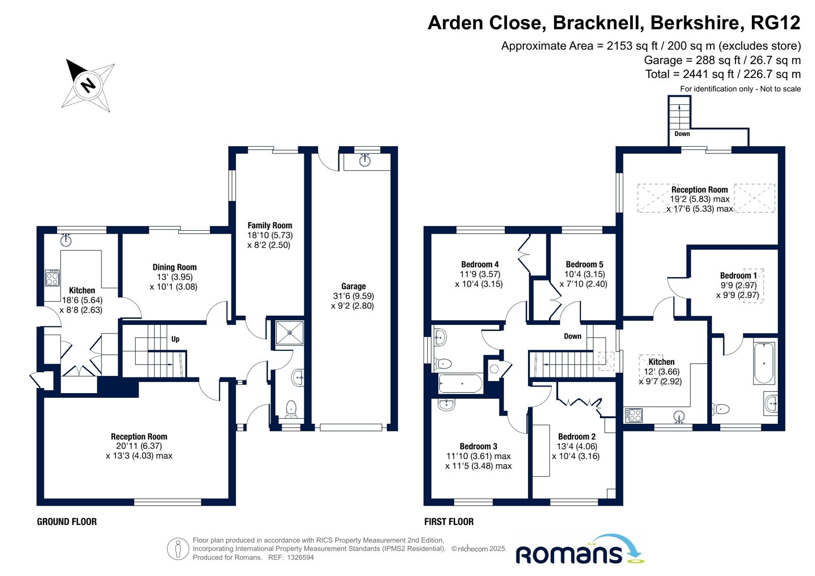 11, Arden Close, Berkshire floorplan