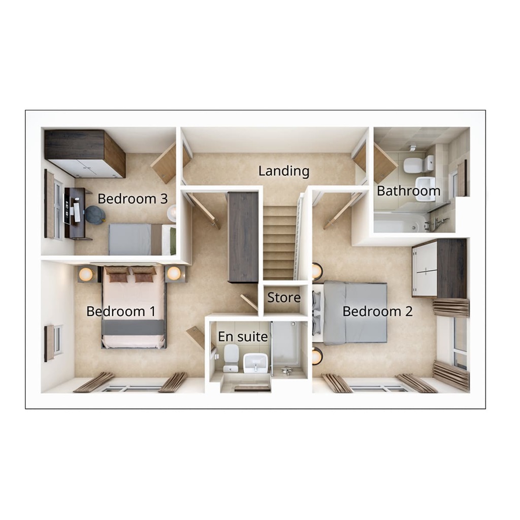 The Aynesdale - Plot 214, Woolsington Grange Phase 2, Kenton Bank Foot, Brunton Road, Newcastle Upon Tyne floorplan