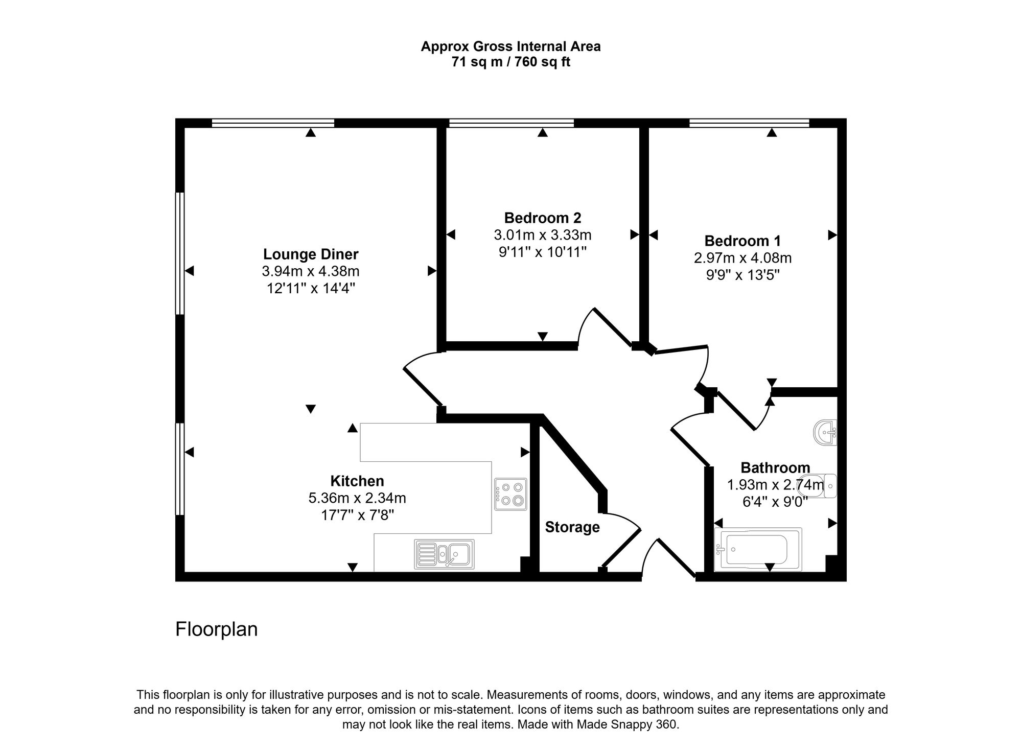 12 Queens Court Wardley Street, Wigan floorplan