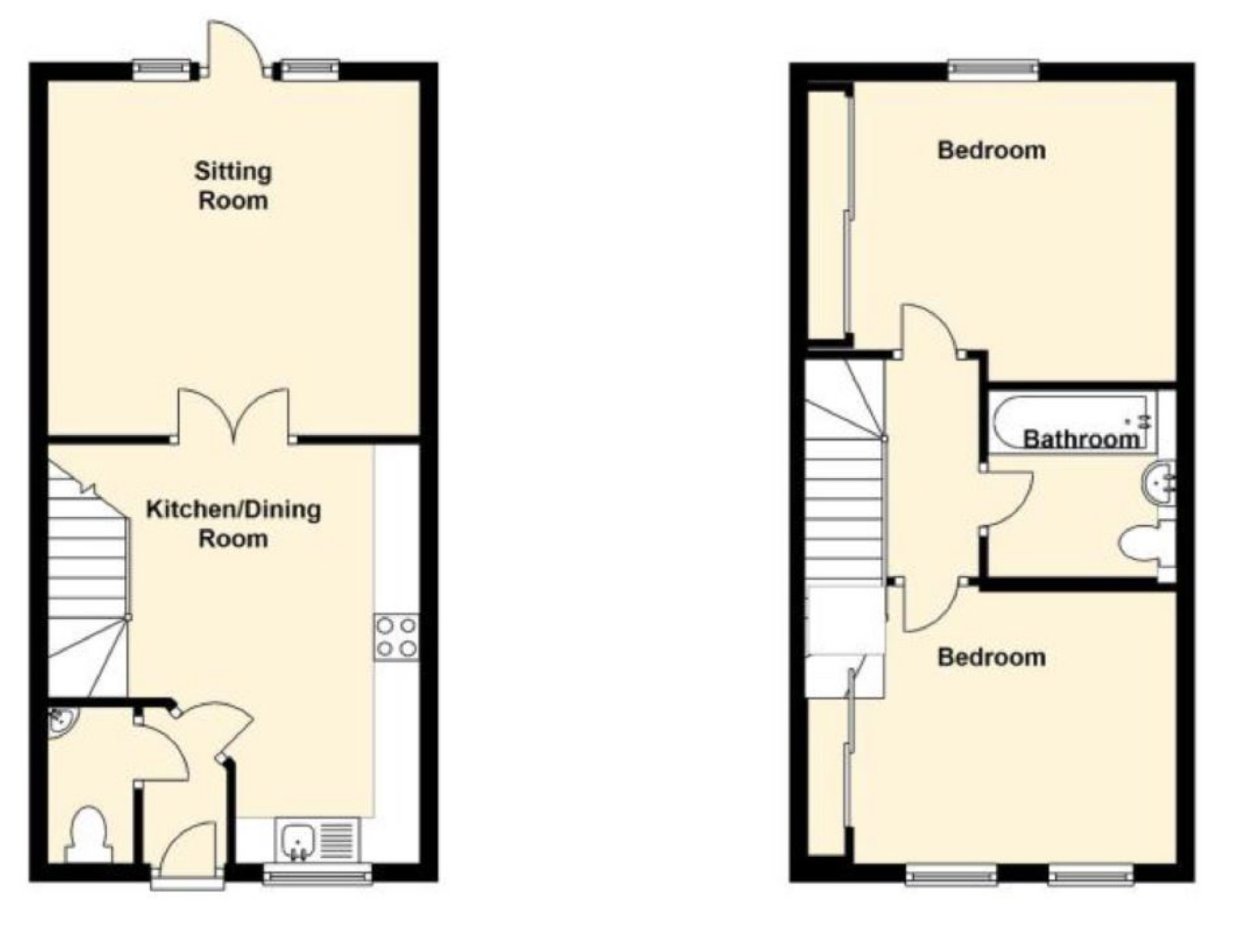 Old Road, Bromyard, Herefordshire HR7, 2 bedroom semidetached house