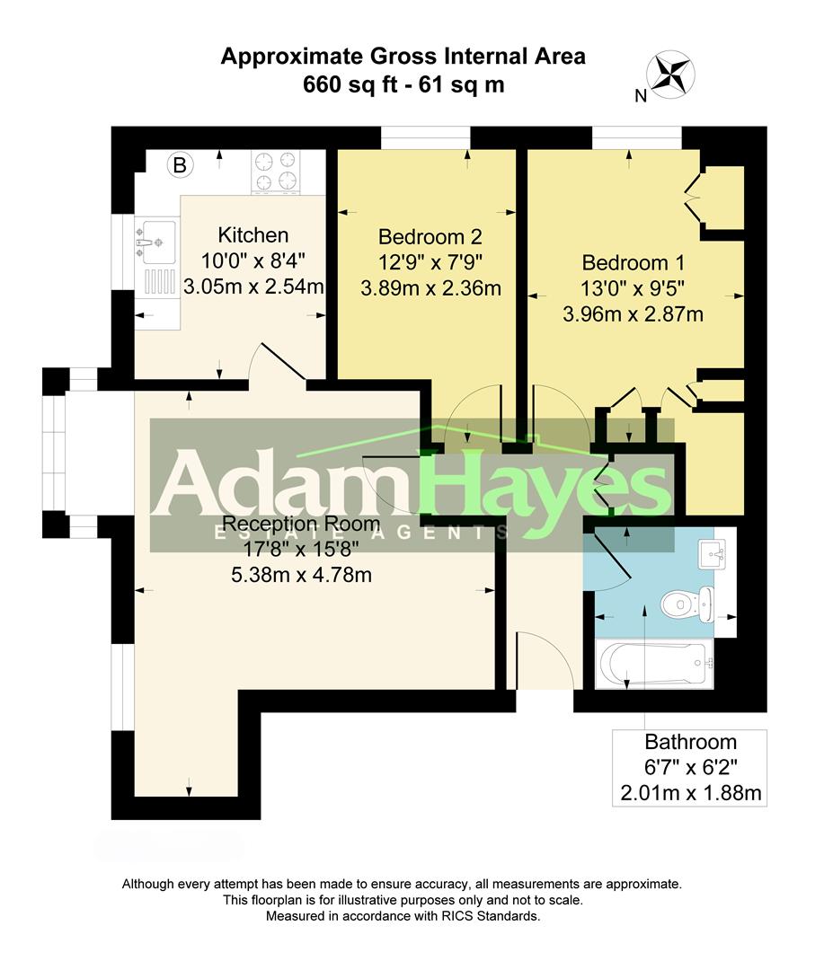 Flat 4, Barclay Court, Dale Grove, London floorplan