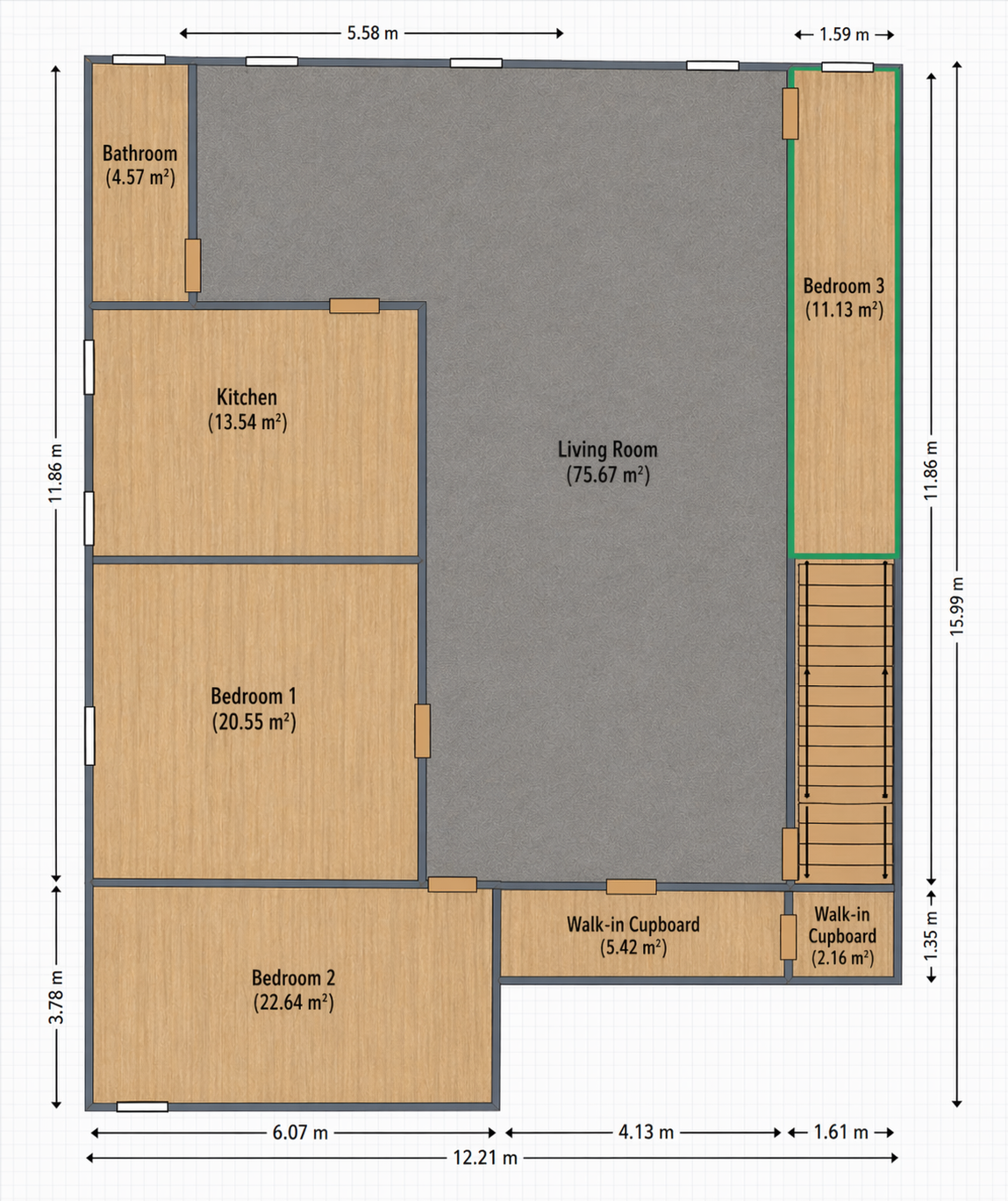 Flat 1,, Oddfellows Hall, Hexham floorplan
