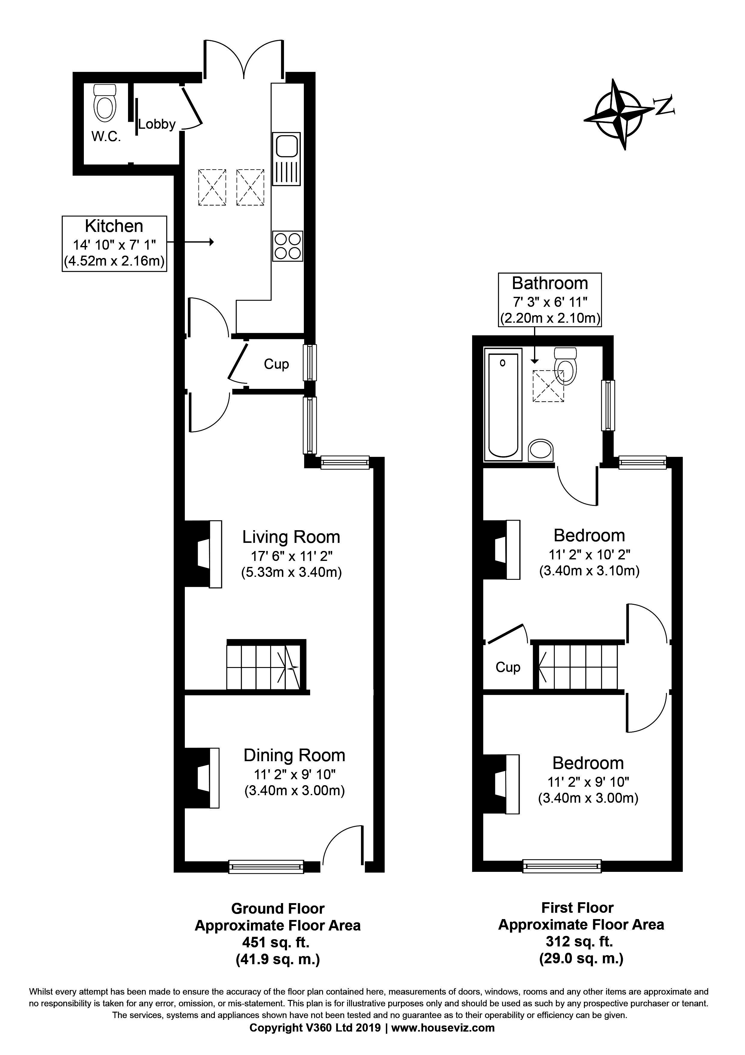 2 Bedrooms Terraced house for sale in Holmwood View Road, Mid Holmwood, Dorking RH5