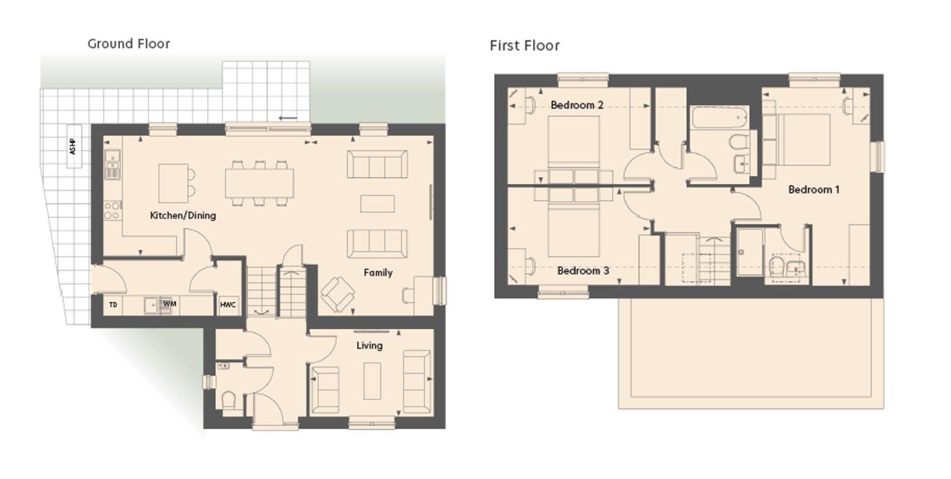 The Pearl, Plot 6, Green Park, Chillington floorplan