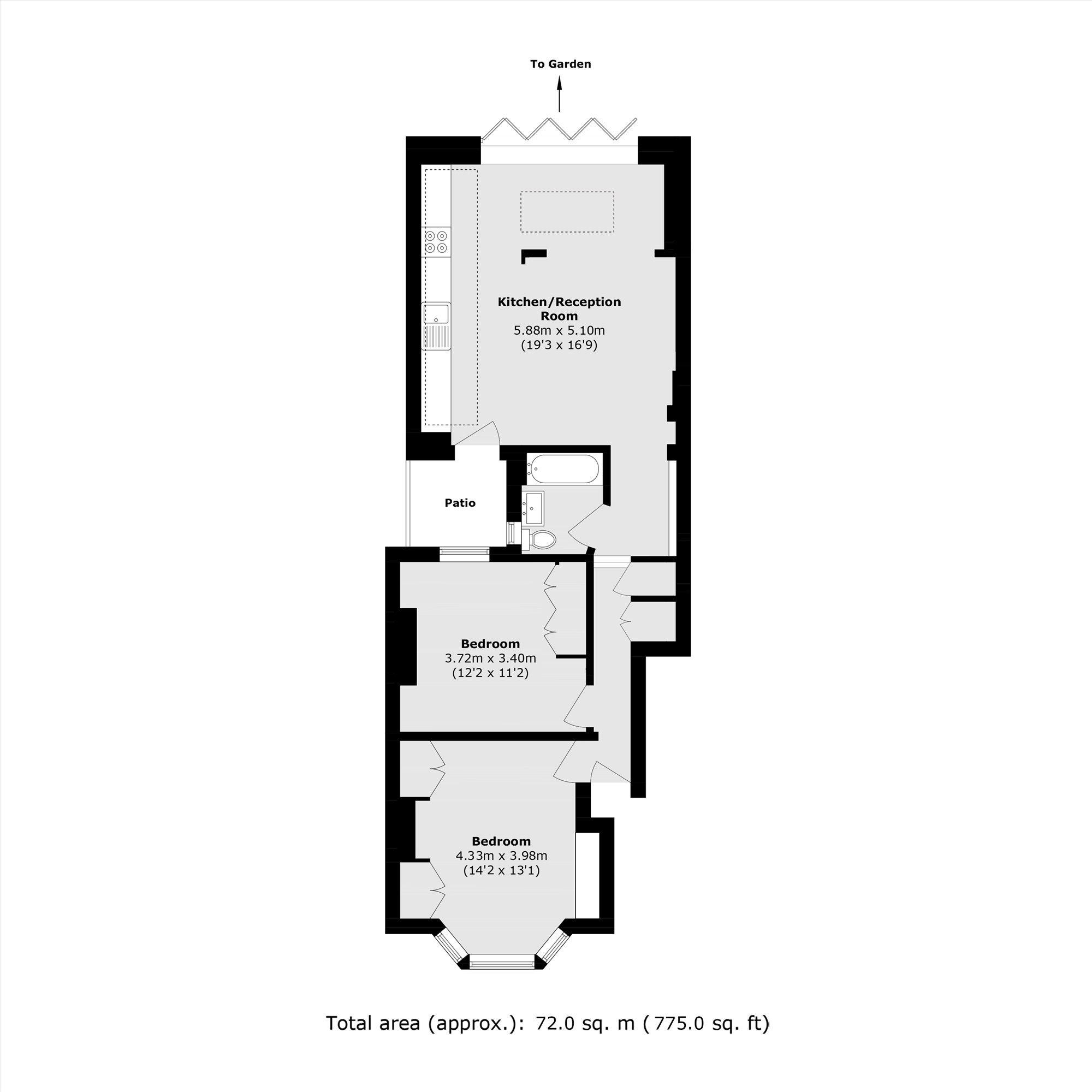 Ground Floor Flat, 21, Worlingham Road, London floorplan