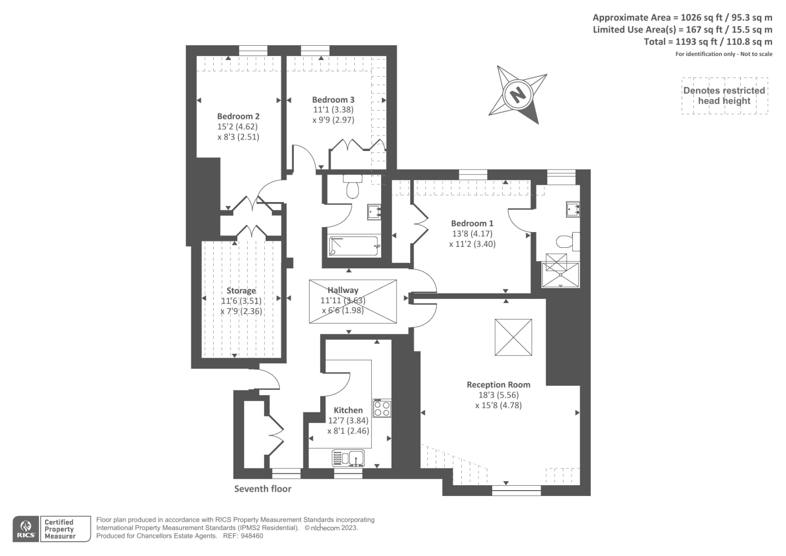 Penthouse B Wellington Court, 55-67, Wellington Road, London floorplan