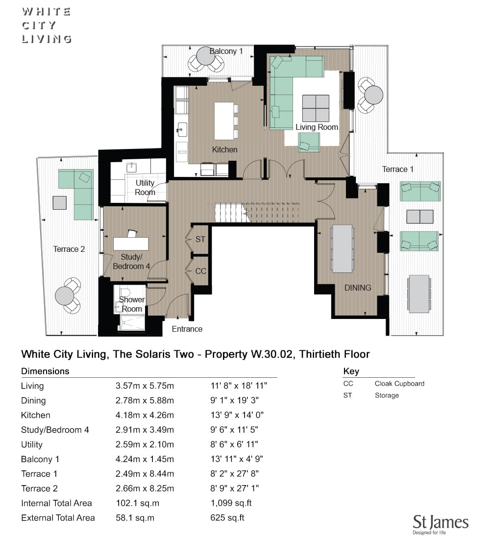 W3002, White City, W12 7Rq, White City floorplan