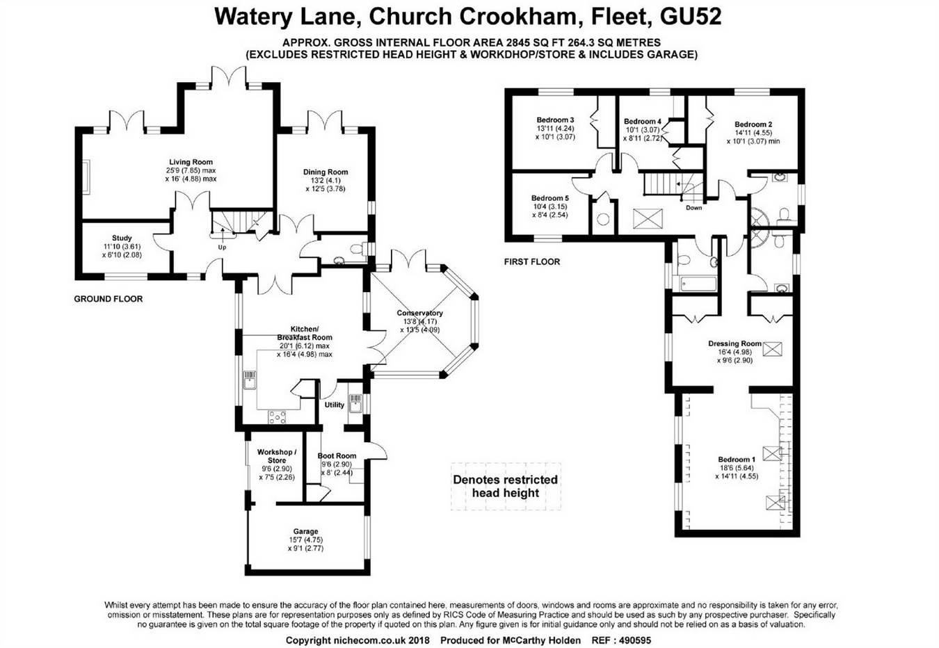 5 Bedrooms Detached house for sale in Watery Lane, Church Crookham, Fleet GU52