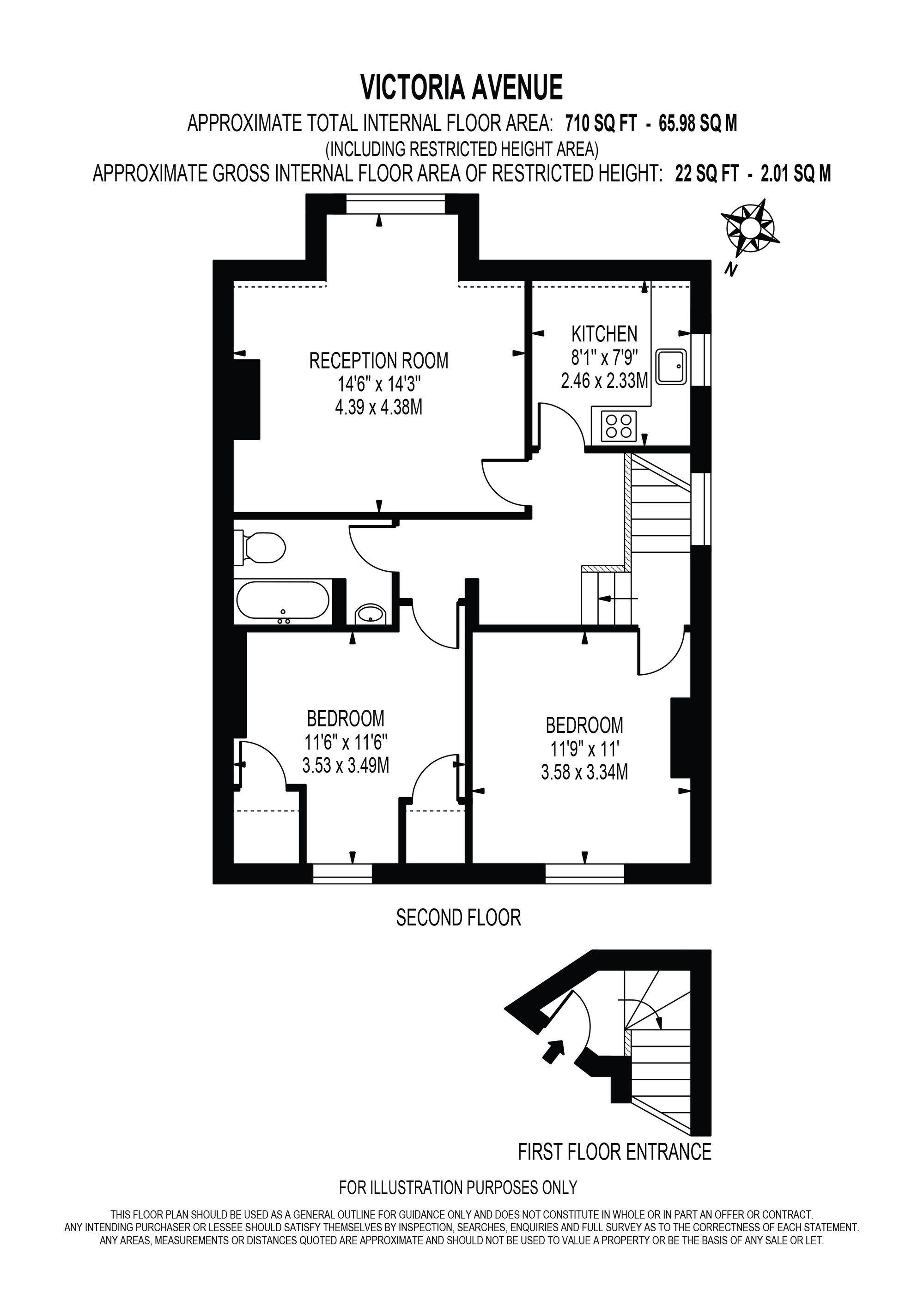 Top Flat, 6 Victoria Avenue, Surbiton floorplan