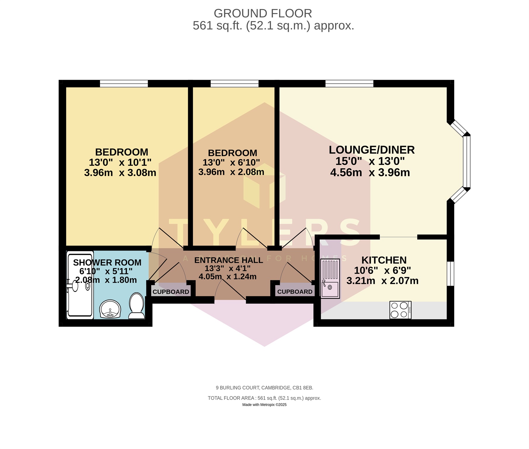 9, Burling Court, Cambridge floorplan