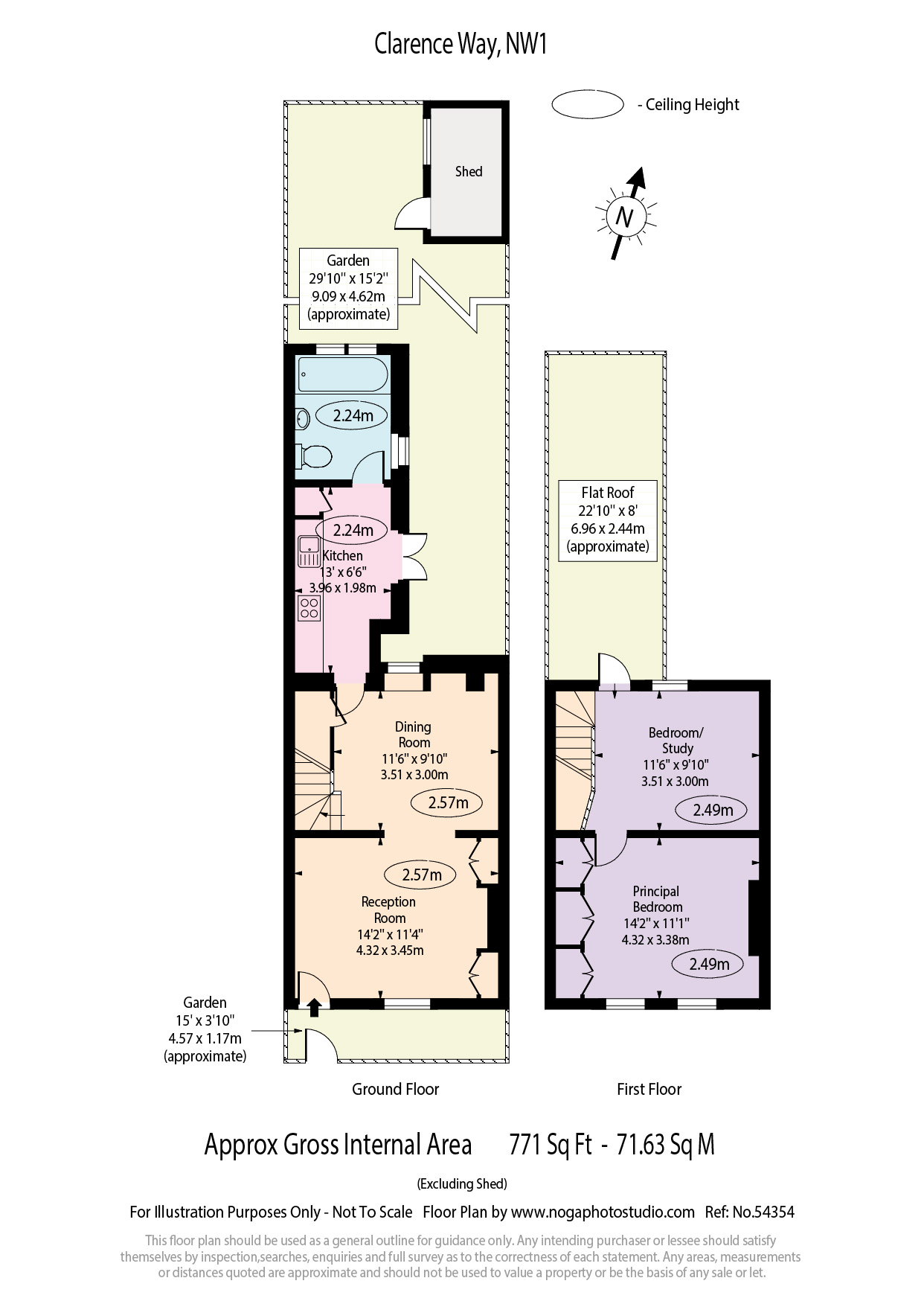 64, Clarence Way, London floorplan