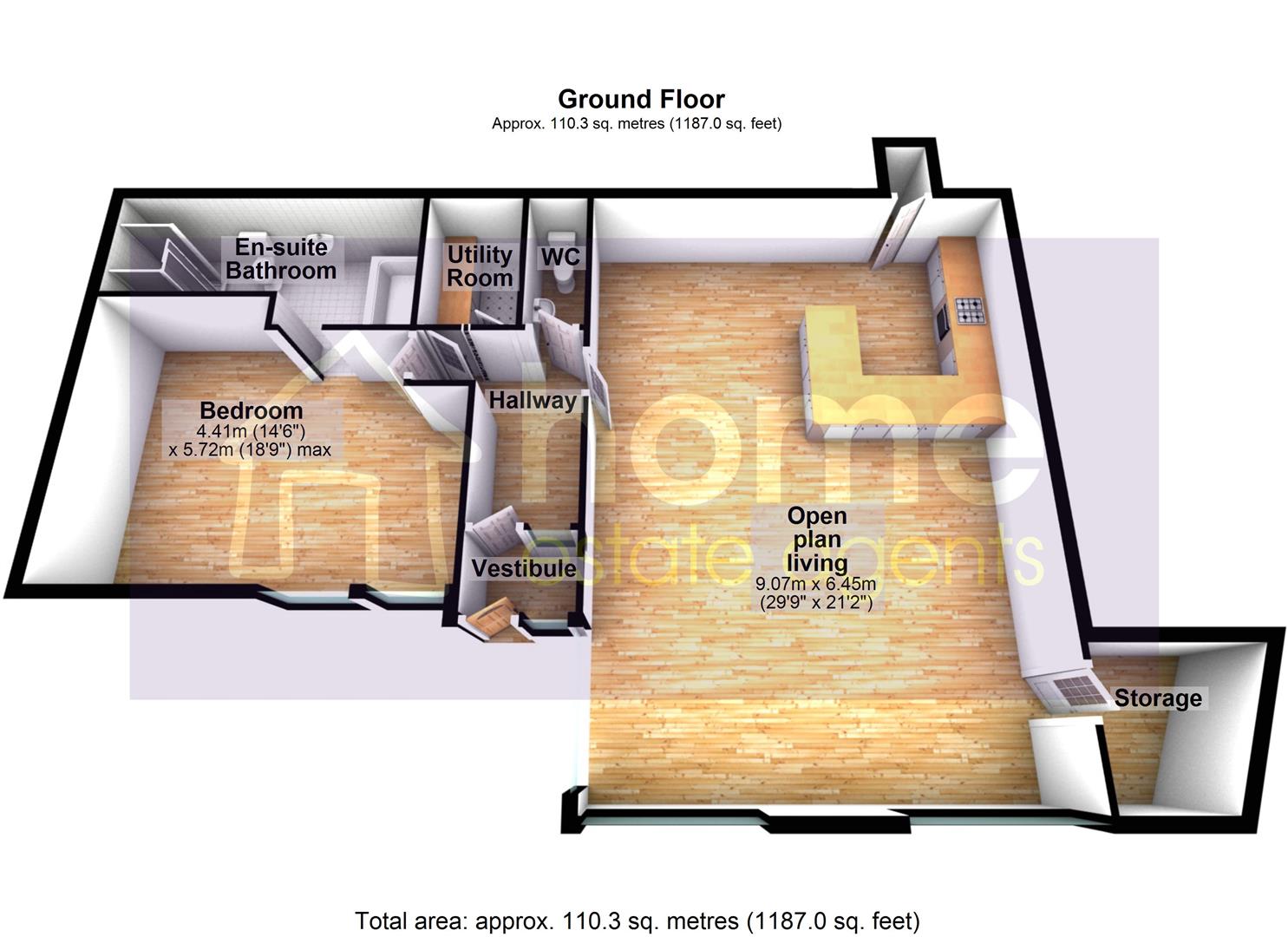 11 Quickmere Court, Stamford Road, Mossley floorplan