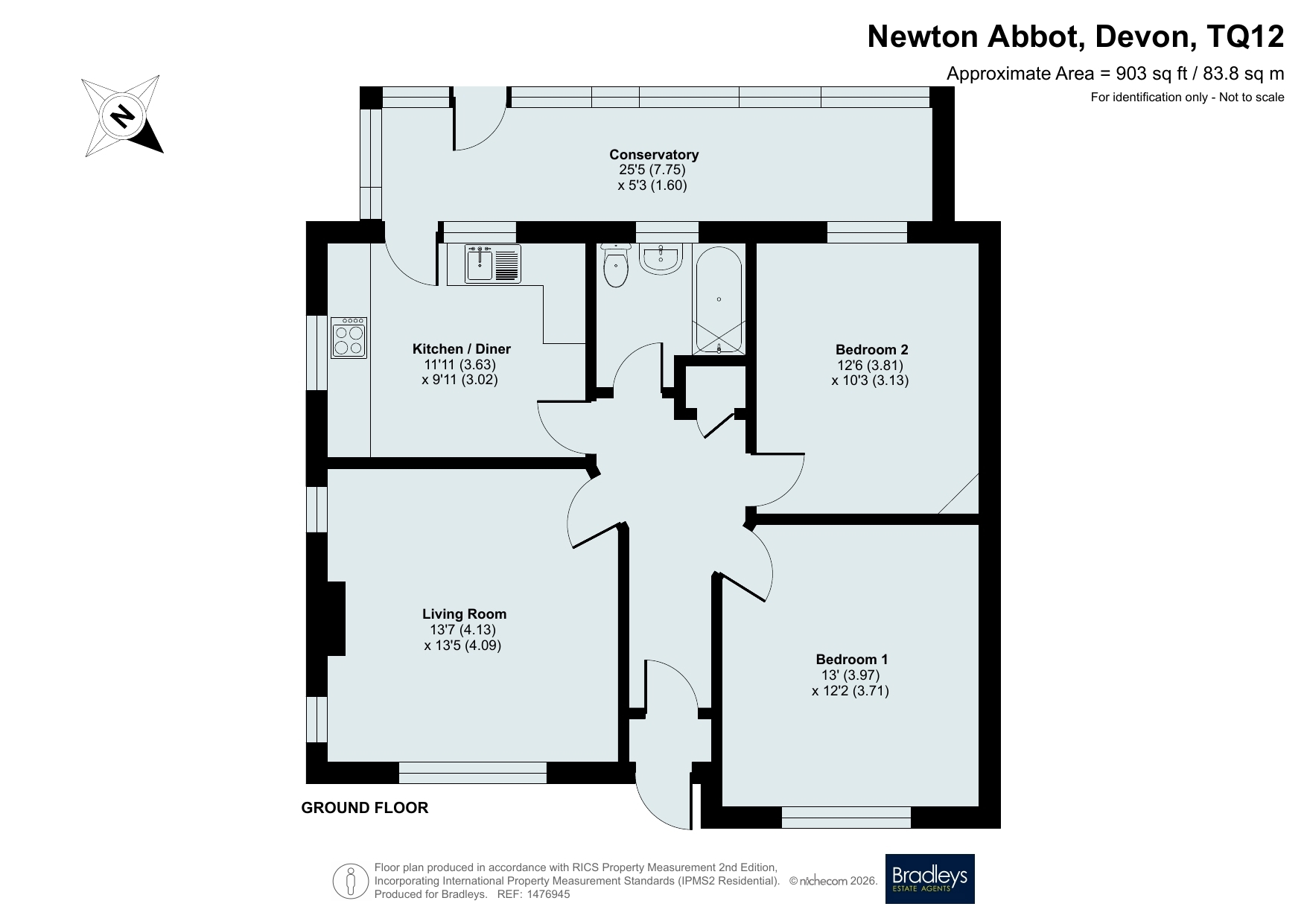 8 Haytor Grove, Newton Abbot Devon, Devon floorplan