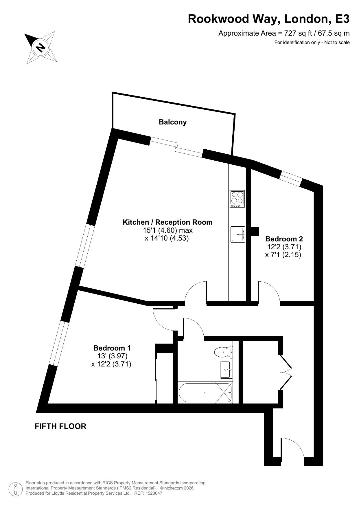 Flat 502, Suntrap Court, London floorplan