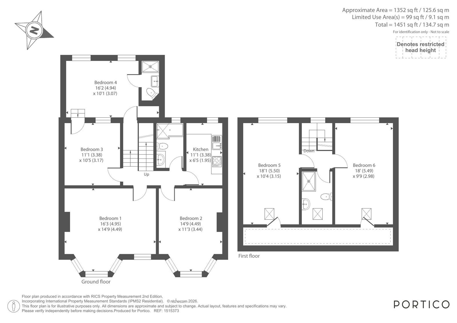 First Floor, 64, Grosvenor Road, Ilford floorplan
