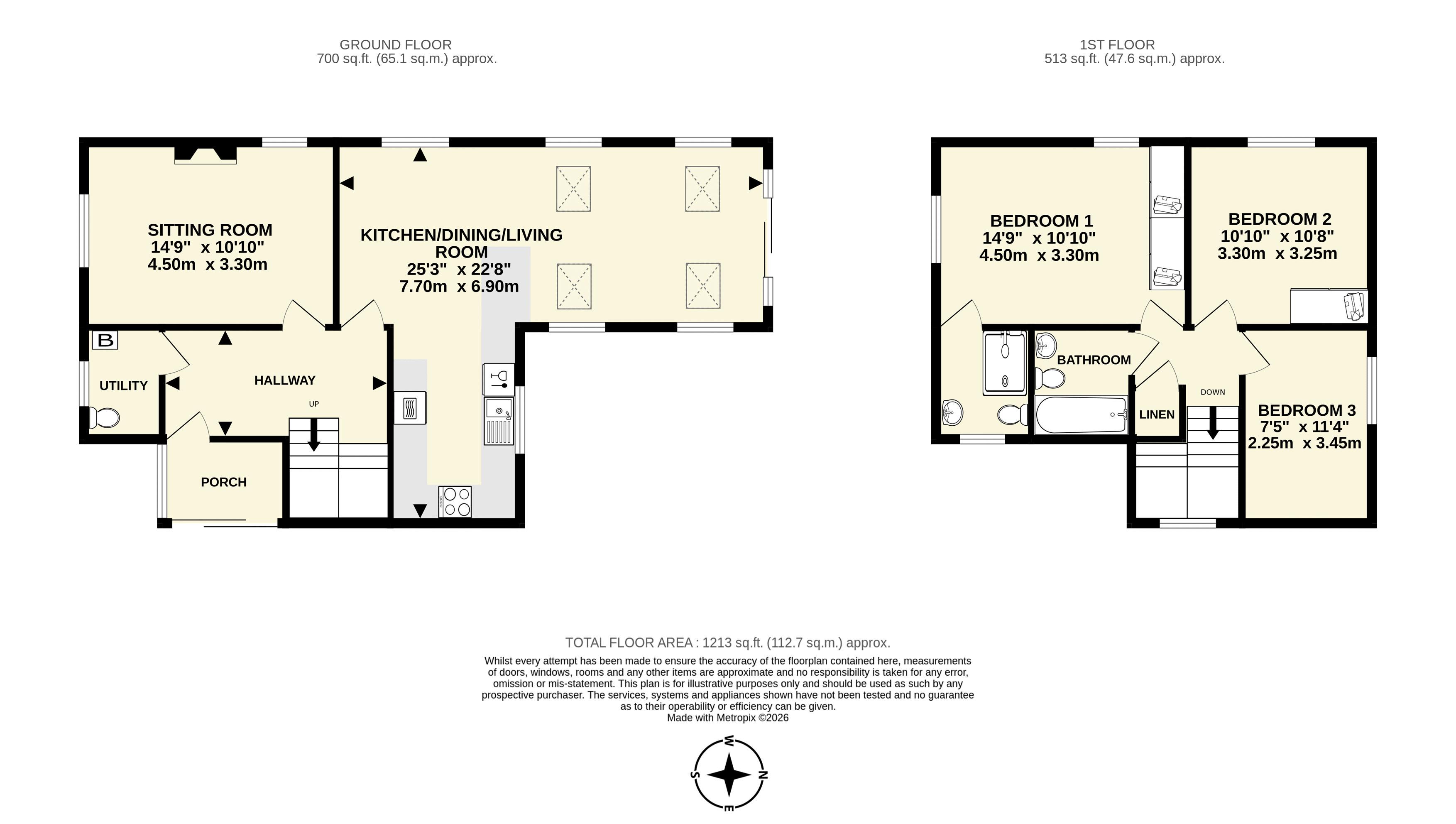2b, Brook Lane, Sidmouth floorplan