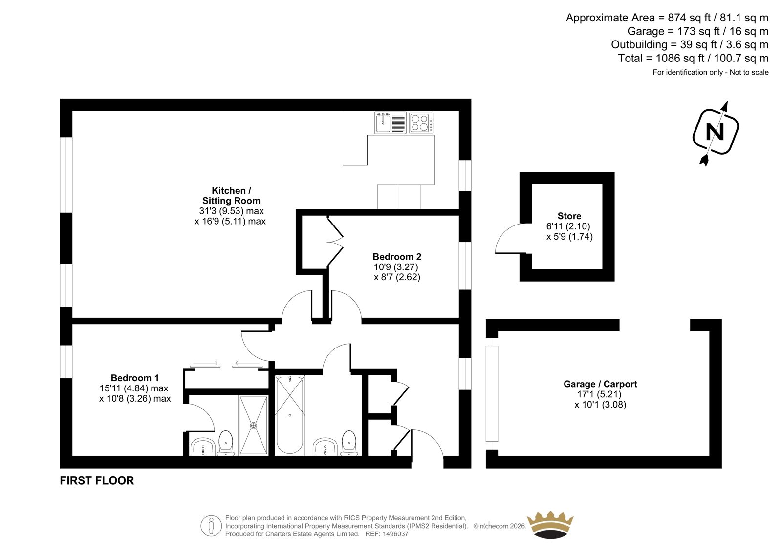 Flat 4, Queens Gate, 55, Chilbolton Avenue, Hampshire floorplan