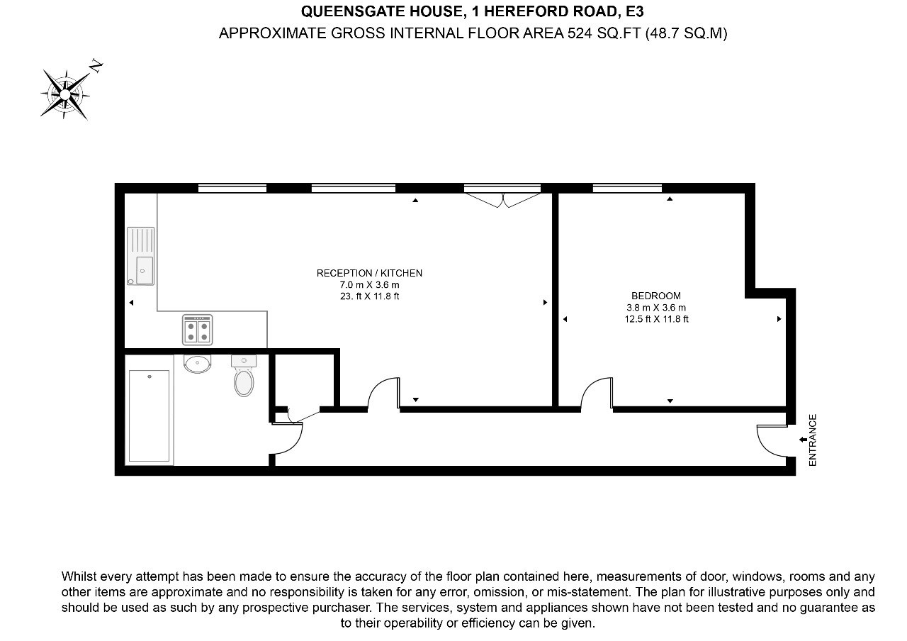 Flat 4,, Queensgate House, Bow floorplan