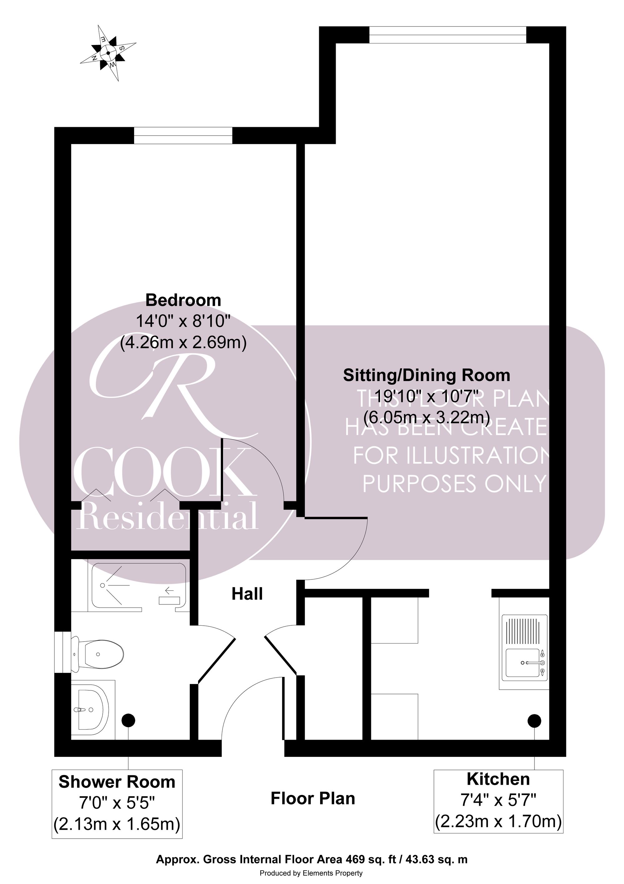Flat 25, Homespa House, Cheltenham floorplan