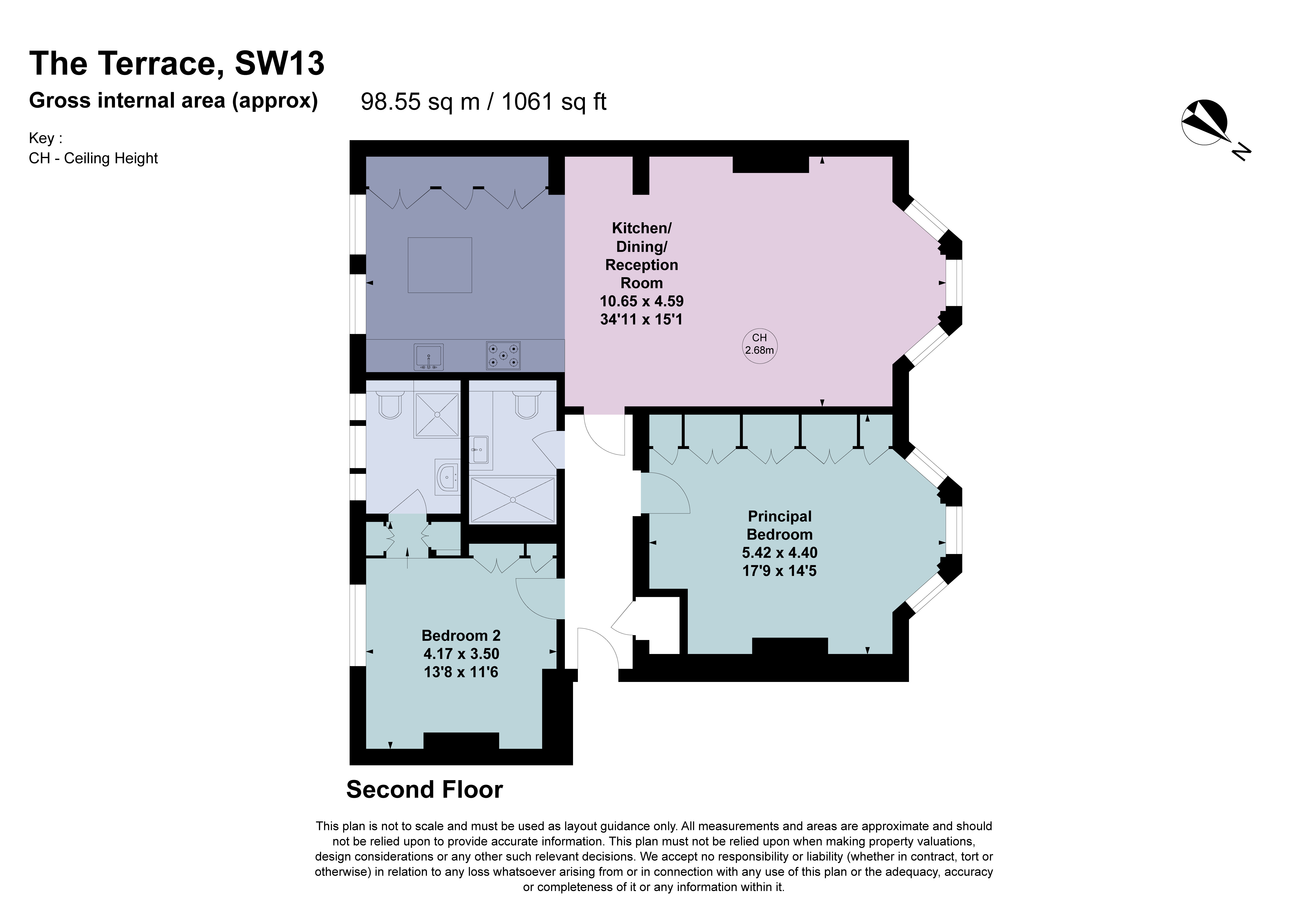 Flat 5, Elm Bank Mansions,, The Terrace, London floorplan