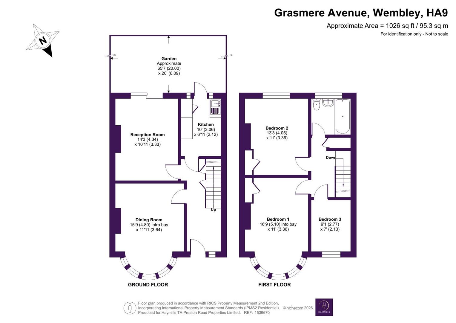Grasmere Avenue, Wembley floorplan