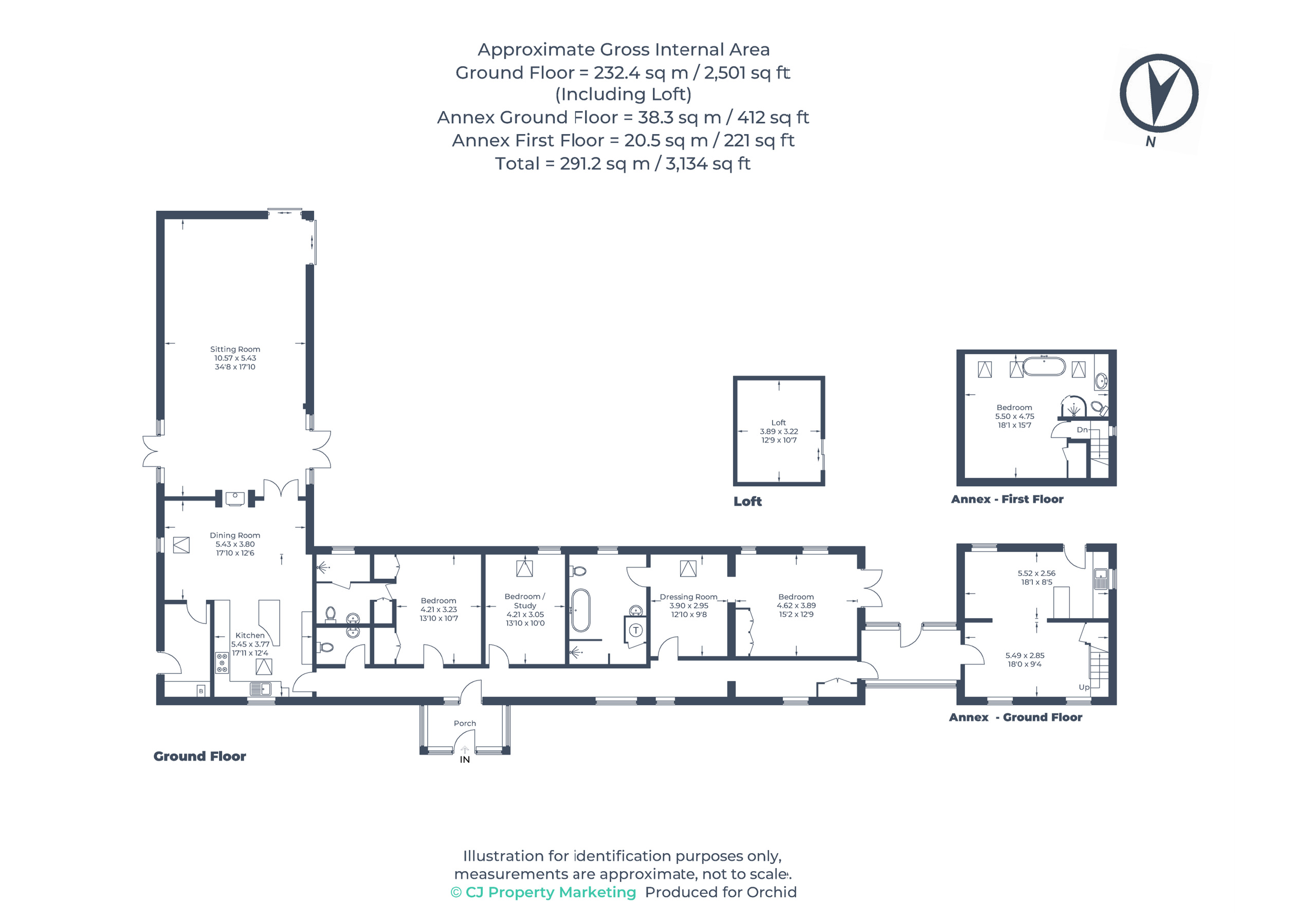 The old milking parlour, Long Marston floorplan