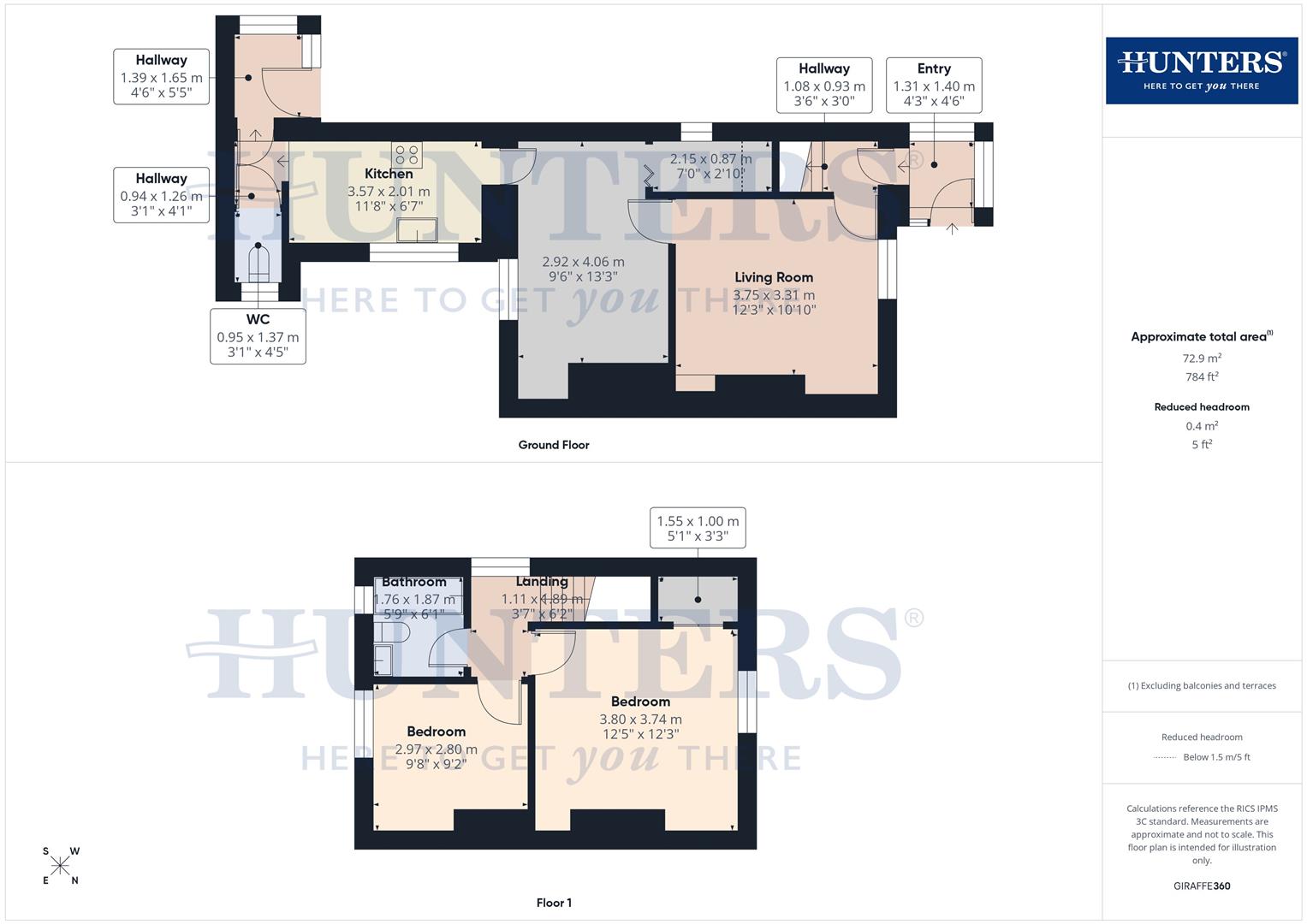 8 Sawmill Cottages, Hill Top, Stanley floorplan