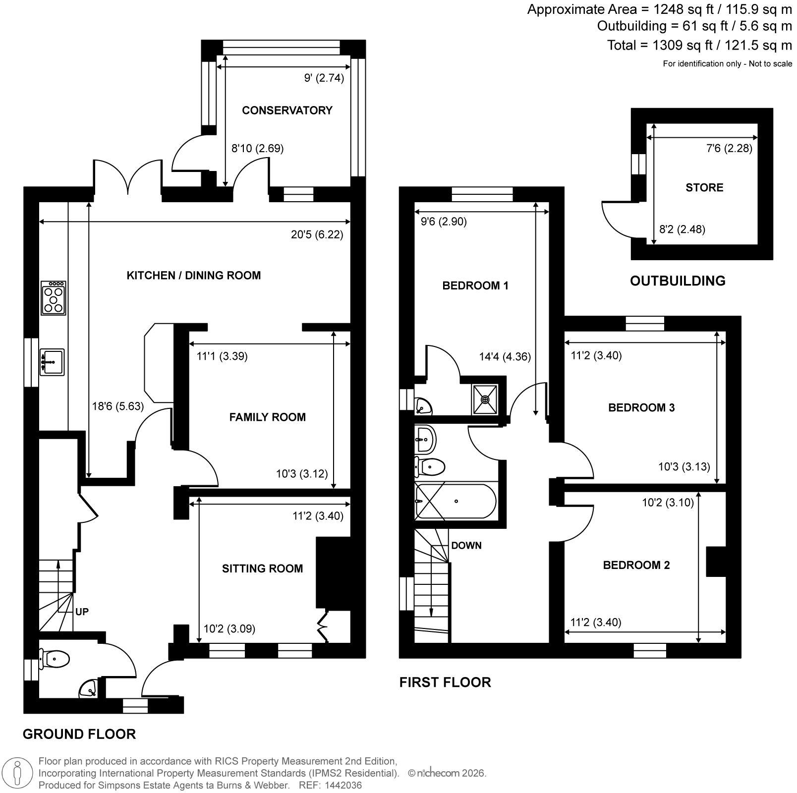 3, Back Lane, Farnham floorplan