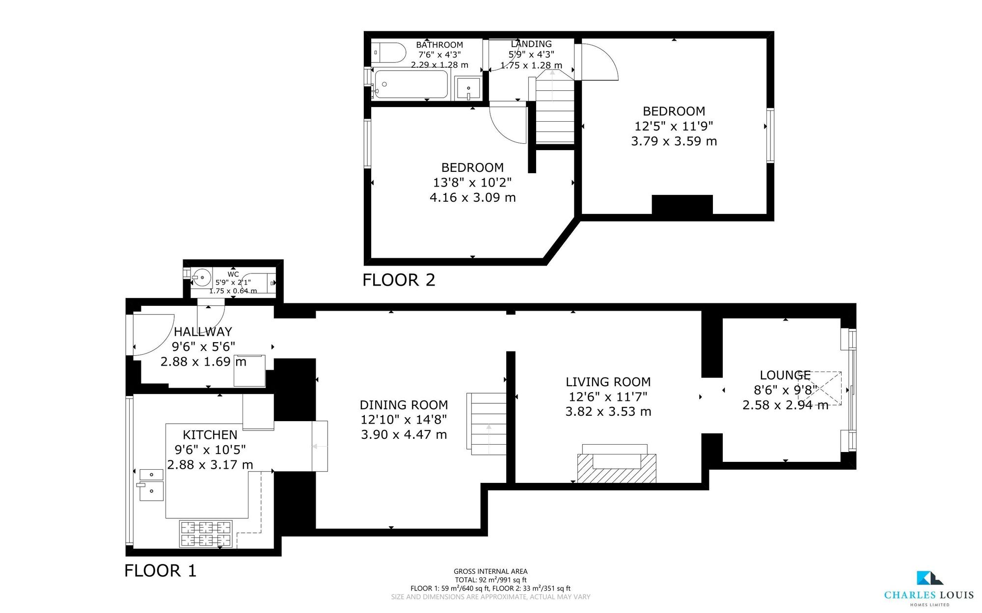 Whittles Cottages, Turton Road, Bury floorplan