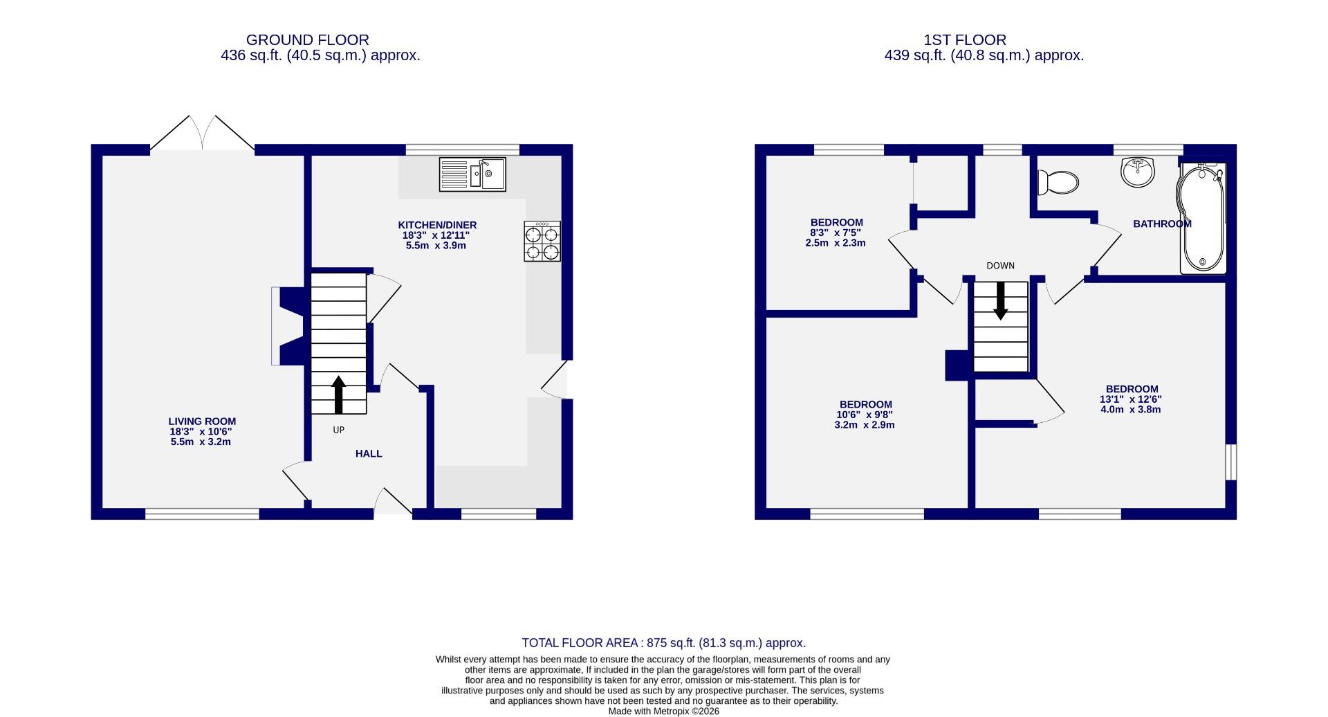 7, Barkston Grove, York floorplan