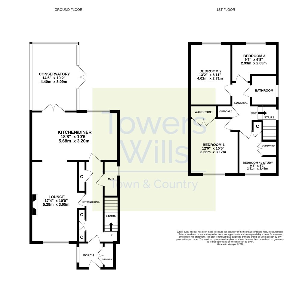 13, Hertford Road, Yeovil floorplan