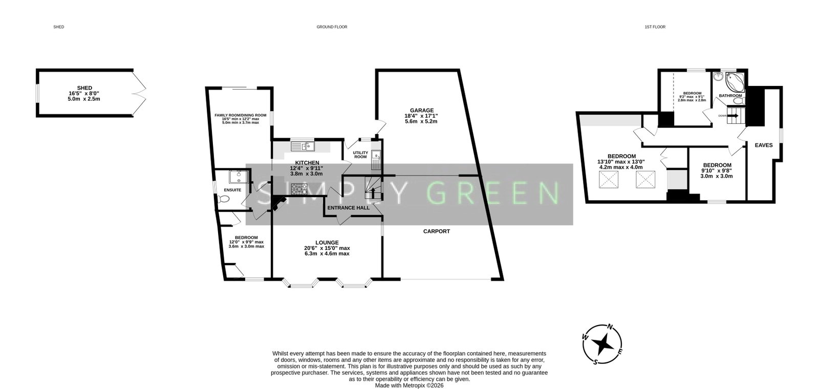 Meadowlea, Shutterton Lane, Dawlish floorplan