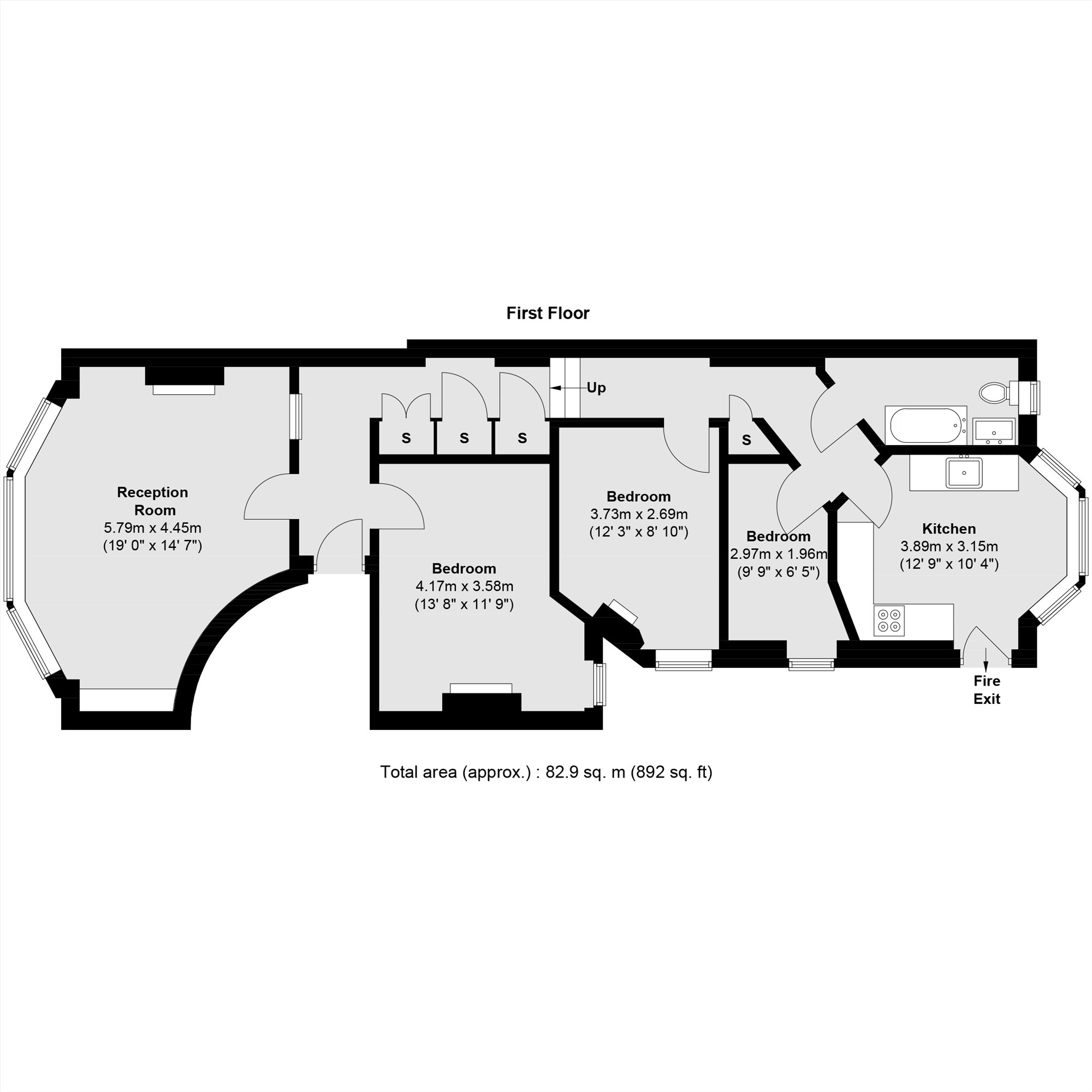 170, Fortis Green Road, London floorplan