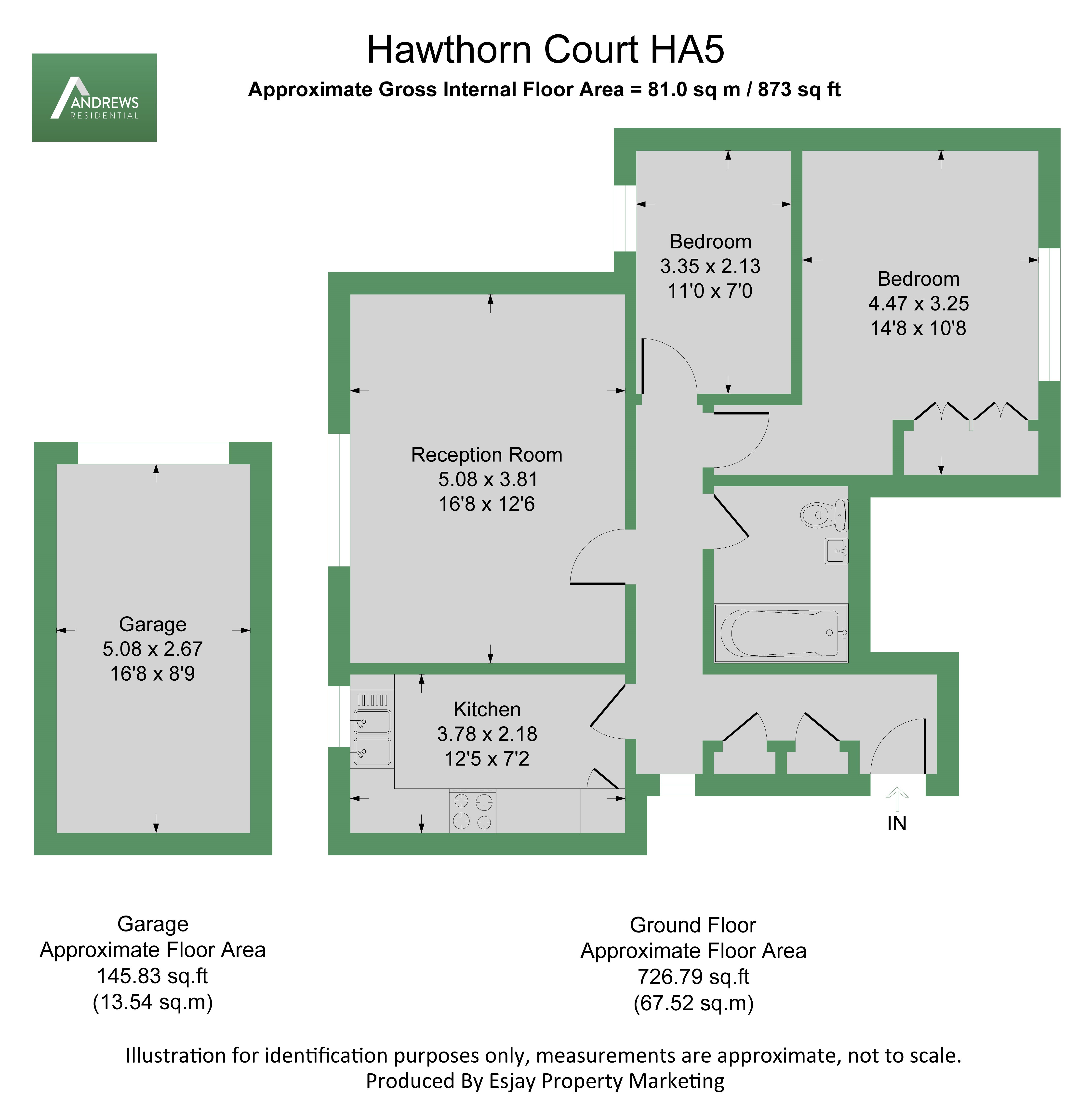 Flat 4 Hawthorn Court, 46, Rickmansworth Road, Pinner floorplan