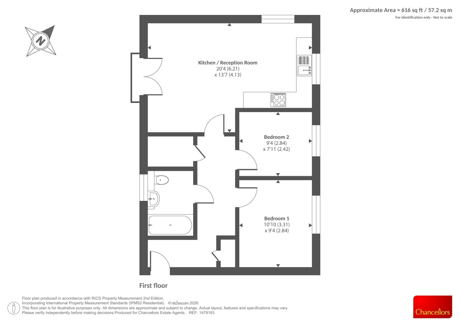 Flat 5, 11, Waterers Way, Bagshot floorplan