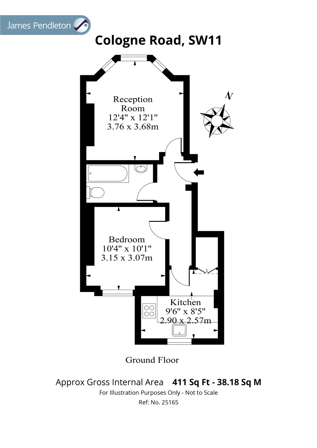 1 Bedrooms Flat to rent in Cologne Road, Battersea, London SW11